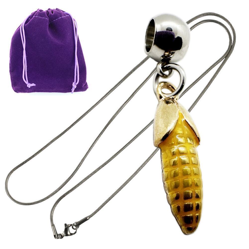 Corn Cob Necklace Food Vegetable Pendant Jewelry